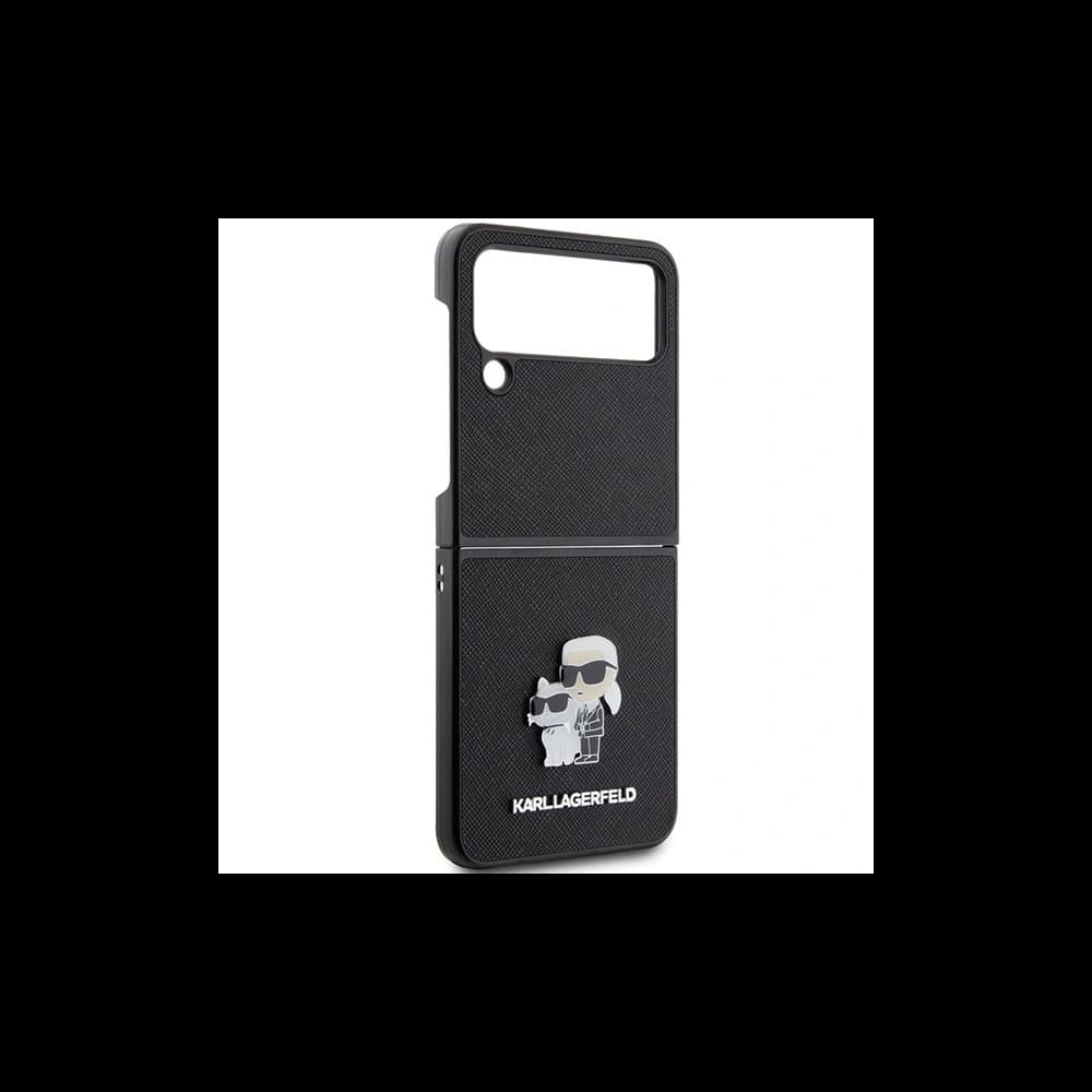 Case Karl Lagerfeld KLHCZF4SAKCNPK Samsung Galaxy Z Flip4 Hardcase Saffiano Karl&Choupette Pin schwarz/black - 3