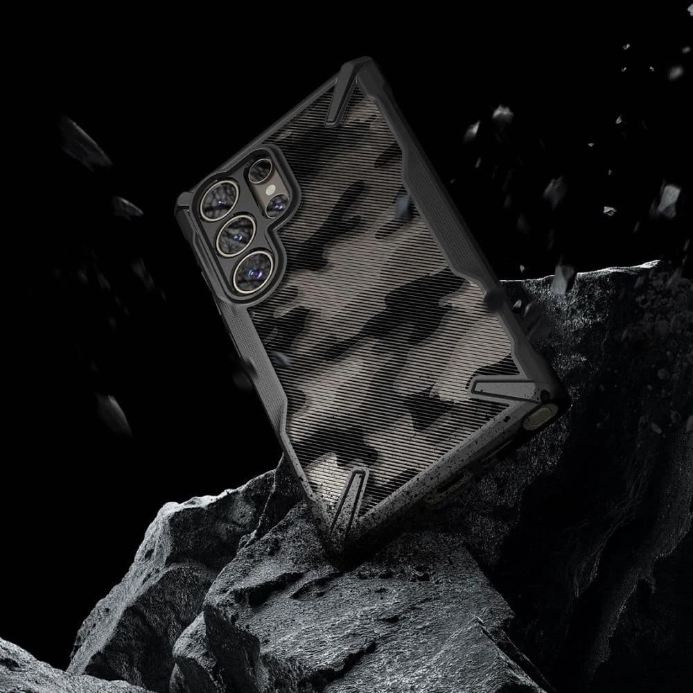 Etui Ringke Fusion-X Samsung Galaxy S24 Ultra Camo Black - 10