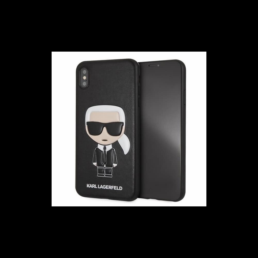 Karl Lagerfeld KLHCI65IKPUBK iPhone Xs Max Hartschale schwarz/schwarz Iconic Karl Embossed - 1