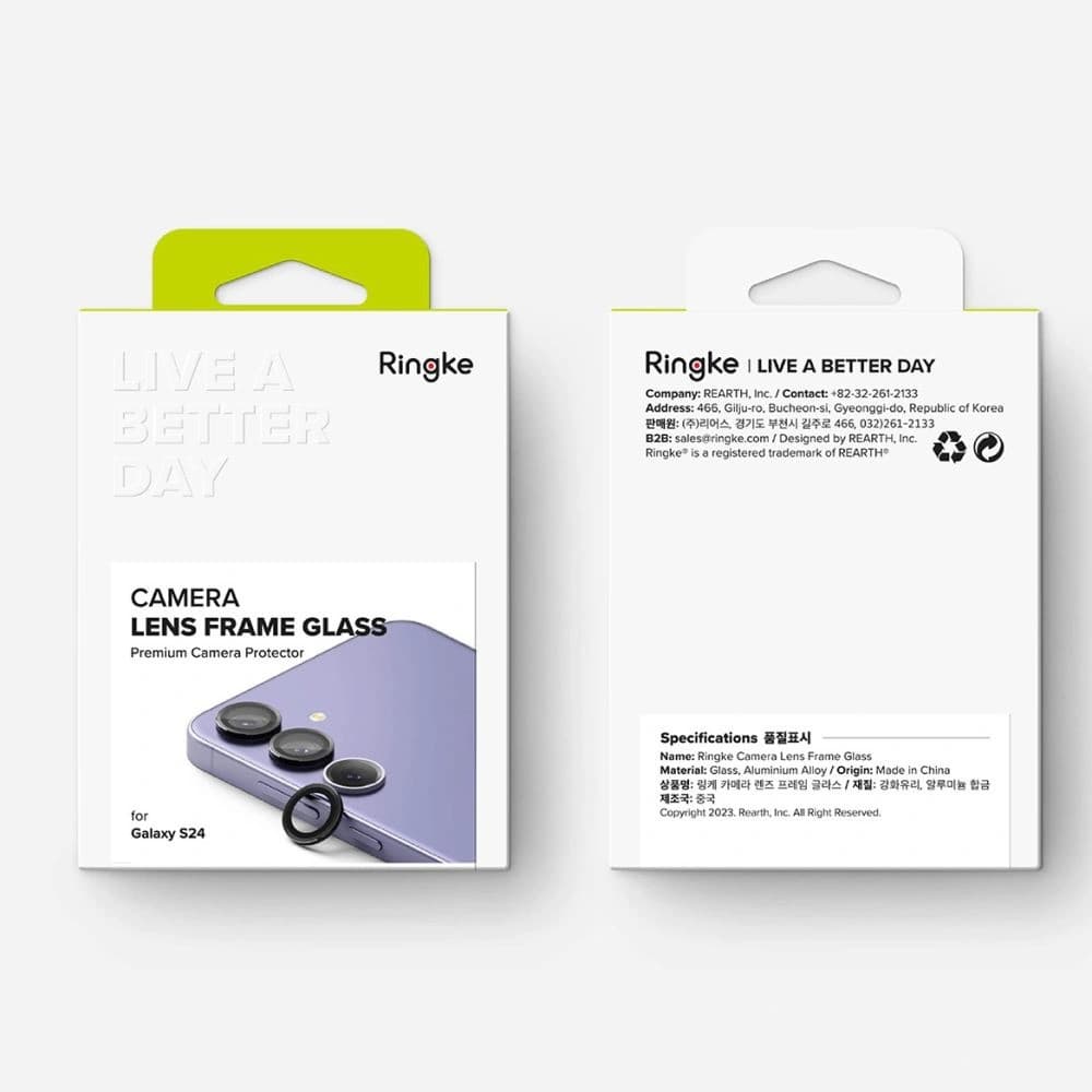 Fedezet Ringke Kamera Keret Védő Samsung Galaxy S24 Fekete - 9