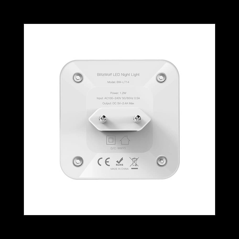 Lampă de noapte cu senzor de amurg BlitzWolf BW-LT14 pentru priză, 2x USB - 4