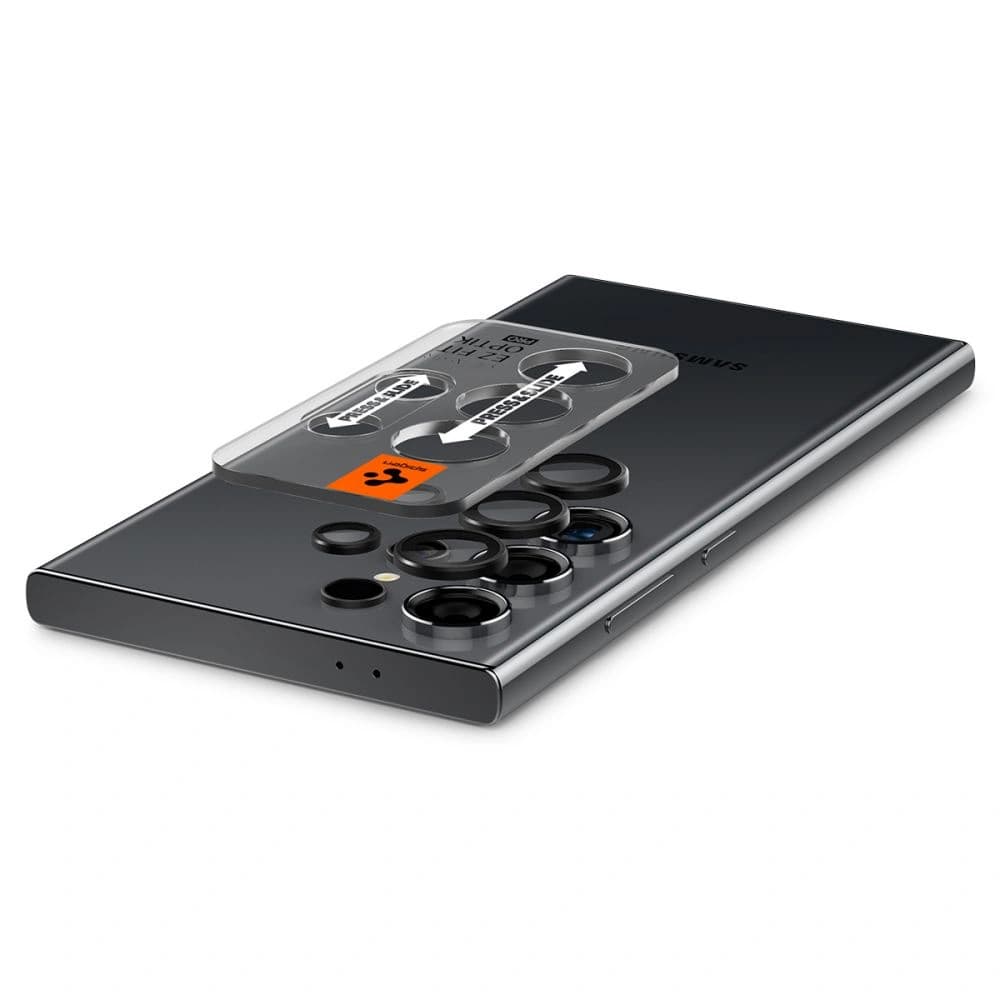 Edzett üveg Spigen Optik.tr ez Fit Camera Protector Samsung Galaxy S24 Ultra Fekete [2 PACK] - 5