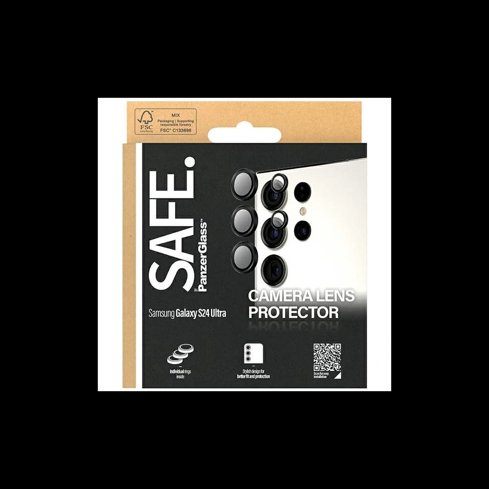 PanzerGlass Samsung SAFE by Galaxy S24 Ultra Hoops Lentile pentru camera foto negru/negru - 4