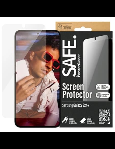 Tvrzené sklo SAFE od PanzerGlass Samsung Galaxy S24+ Plus Ochrana obrazovky Ultra-Wide Fit