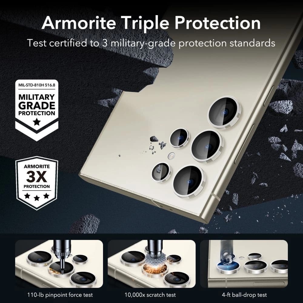 Fedezék ESR Kamera Védő Samsung Galaxy S24 Ultra Átlátszó - 4