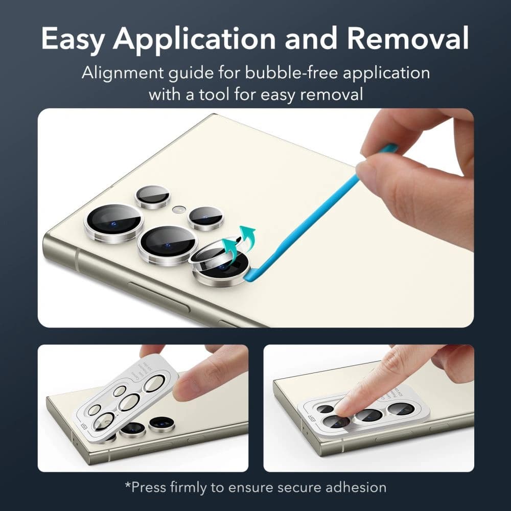 Fedezék ESR Kamera Védő Samsung Galaxy S24 Ultra Átlátszó - 8