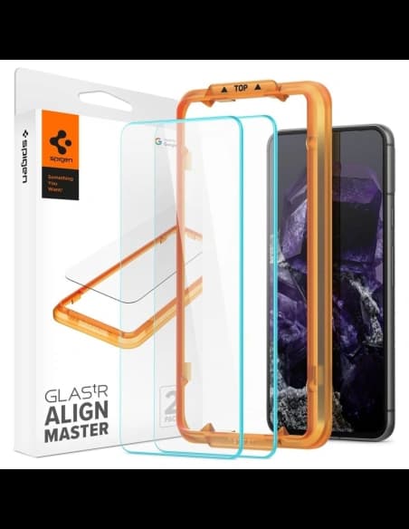 Tvrzené sklo Spigen GLAS.tR AlignMaster Google Pixel 8 Čiré [2 PACK]