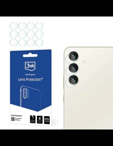 Hybridglas für die Kameraobjektiv 3MK Lens Protect Samsung Galaxy S24+ Plus [4 PACK]