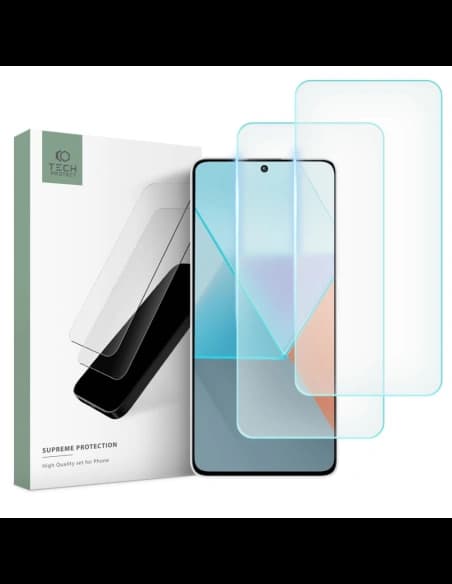 Gehärtetes Glas Tech-Protect Supreme Set Xiaomi Redmi Note 13 / 13 Pro / 4G / 5G Klar [2 PACK]