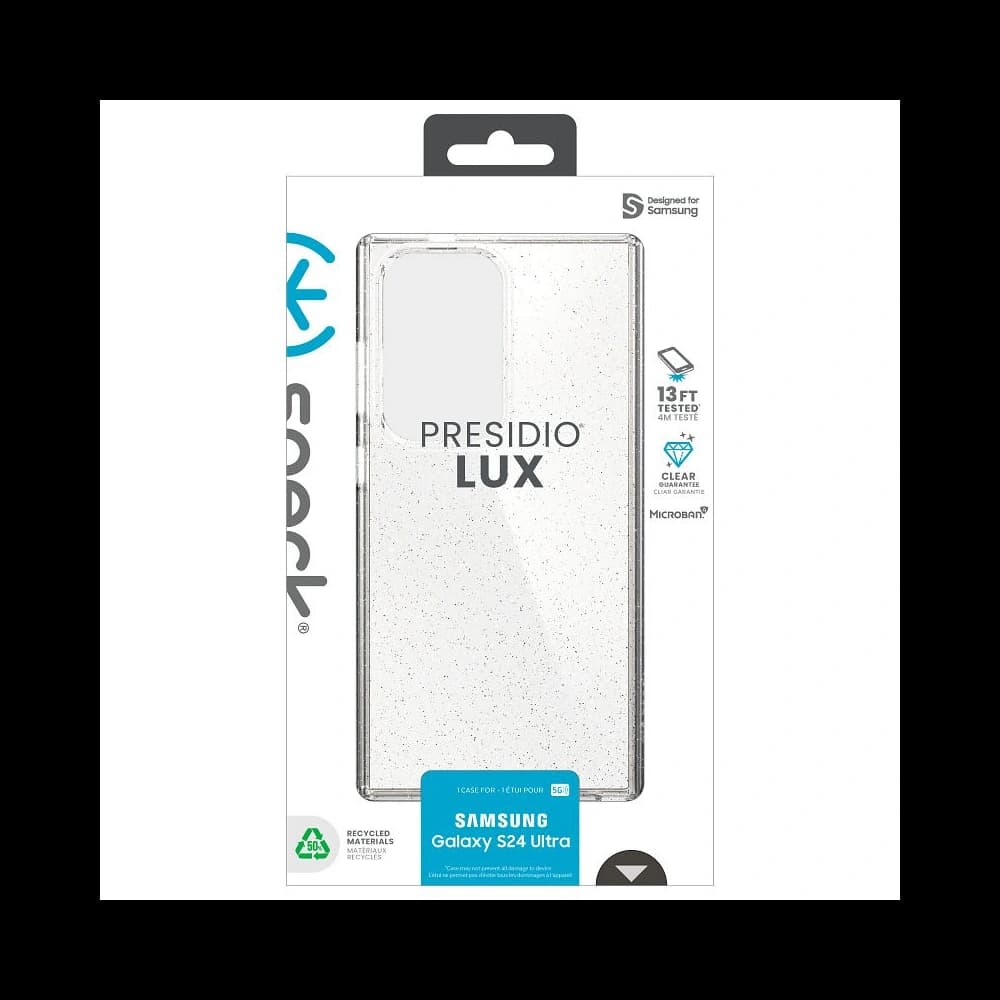 Etui Speck Presidio Lux Glitter Samsung Galaxy S24 Ultra čiré/zlaté třpytky - 14