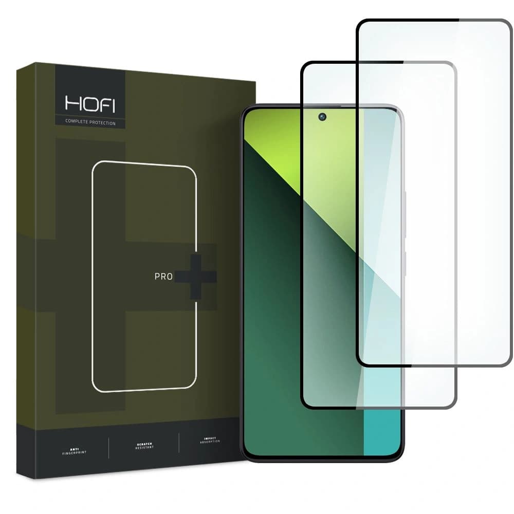 Gehärtetes Glas Hofi Glass Pro+ Xiaomi Redmi Note 13 5G / 13 Pro 4G / 5G Schwarz [2 PACK] - 1
