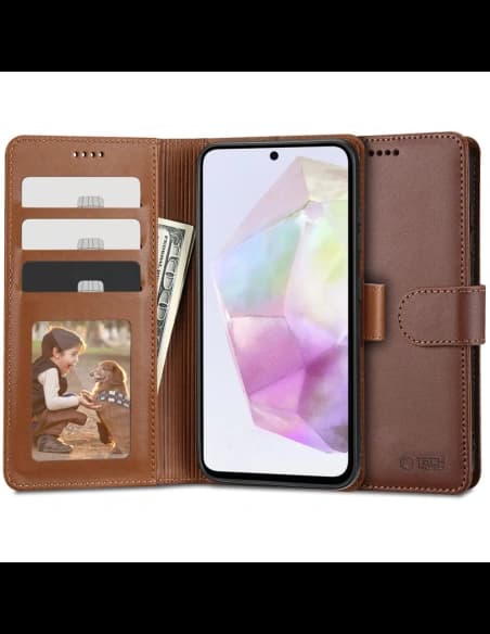 Tech-Protect Wallet Samsung Galaxy A35 5G Brown