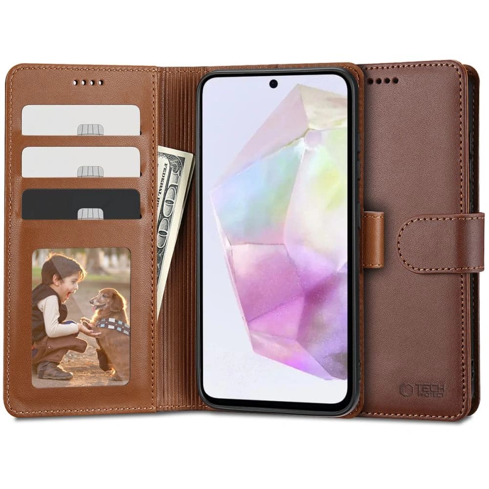Etui Tech-Protect Wallet Samsung Galaxy A35 5G Barna