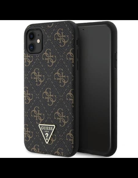 Guess GUHCN61PG4GPK Apple iPhone XR / 11 hardcase 4G Triangle Metal Logo black