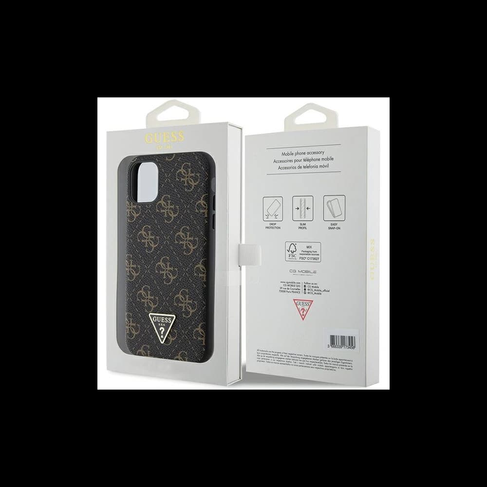 Guess GUHCN61PG4GPK Apple iPhone XR / 11 hardcase 4G Triangle Metal Logo black - 8