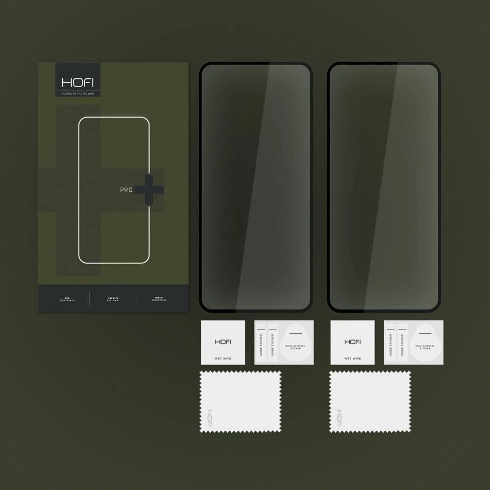 Gehärtetes Glas Hofi Glass Pro+ Xiaomi Poco M6 Pro 4G / LTE Schwarz [2 PACK] - 4