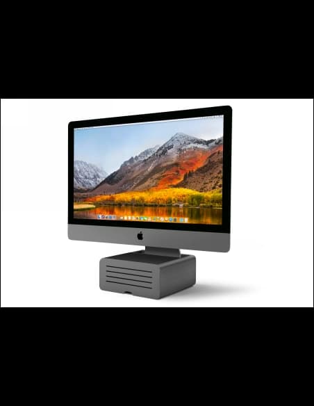 Aluminiowa podstawka Twelve South HiRise Pro do iMac i Apple Studio Display ze schowkiem (gunmetal)