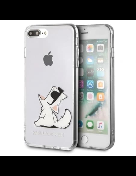 Karl Lagerfeld KLHCI8LCFNRC iPhone 7/8 Plus tvrdý obal transparentní Choupette Fun