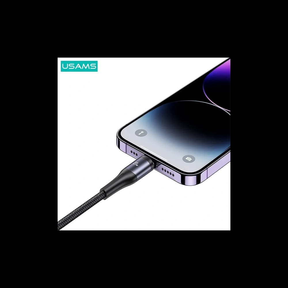 Kábel 3w1 USAMS US-SJ600 USB-C / Lightning / microUSB / USB-C 100W 1,2m fekete/black - 2
