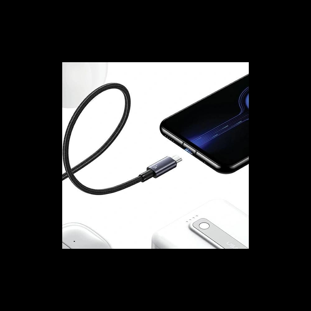 USAMS US-SJ670 USB-A / Micro-USB 2A 2m gyorstöltő kábel acél/szürke - 8