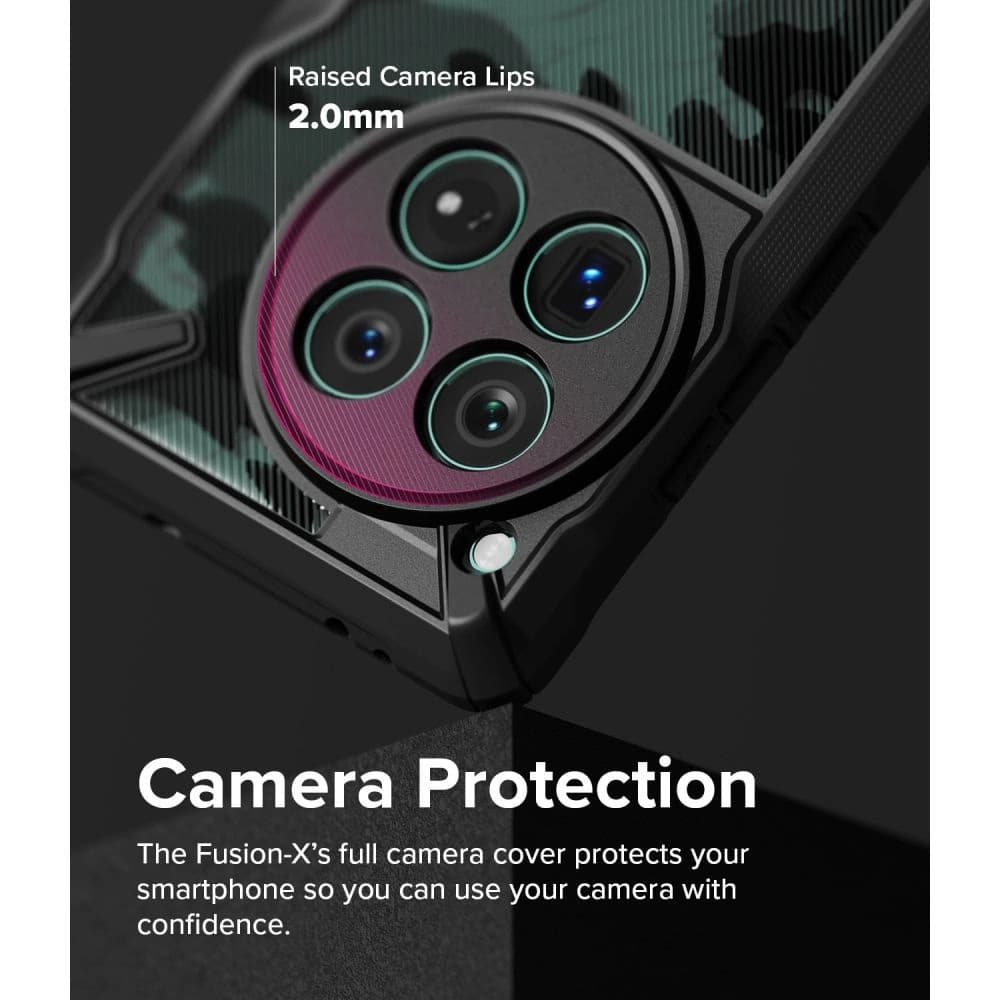 Etui Ringke Fusion-X OnePlus 12 Camo Black - 12