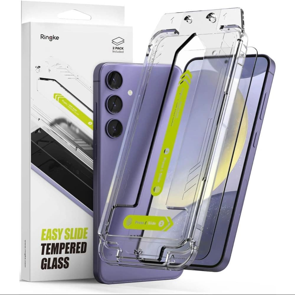Gehärtetes Glas Ringke Easy Slide Samsung Galaxy S24 Clear [2 PACK] - 1