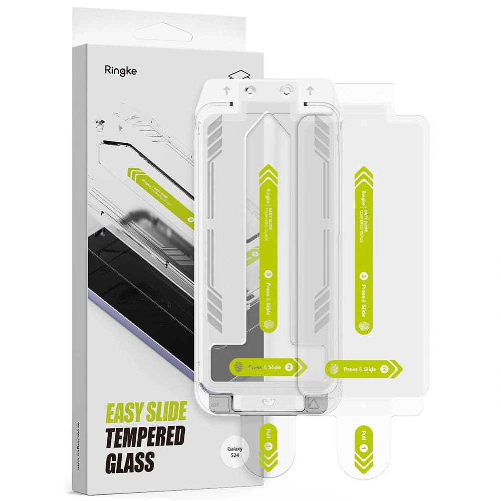 Gehärtetes Glas Ringke Easy Slide Samsung Galaxy S24 Clear [2 PACK] - 7