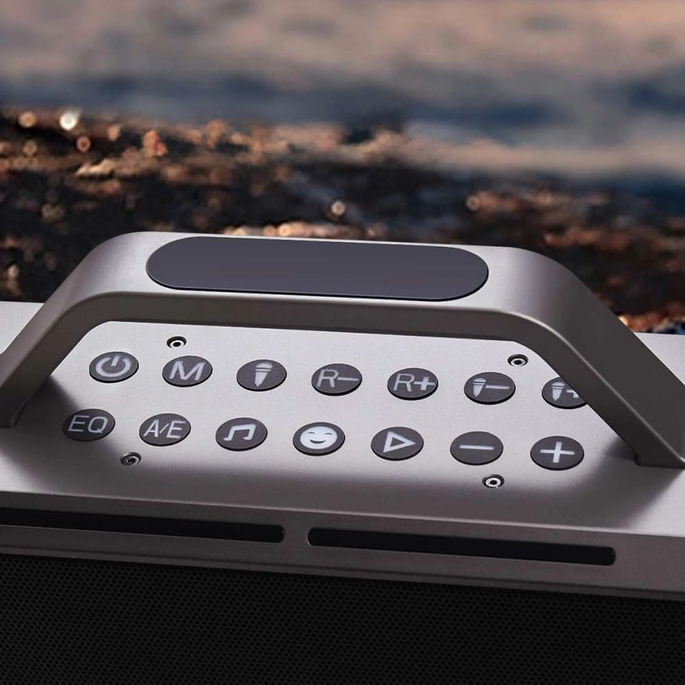 Gros speaker wireless pentru karaoke Joyroom Pies Series JR-MW03 Bluetooth 5.3 cu 2 microfoane și telecomandă negru - 6