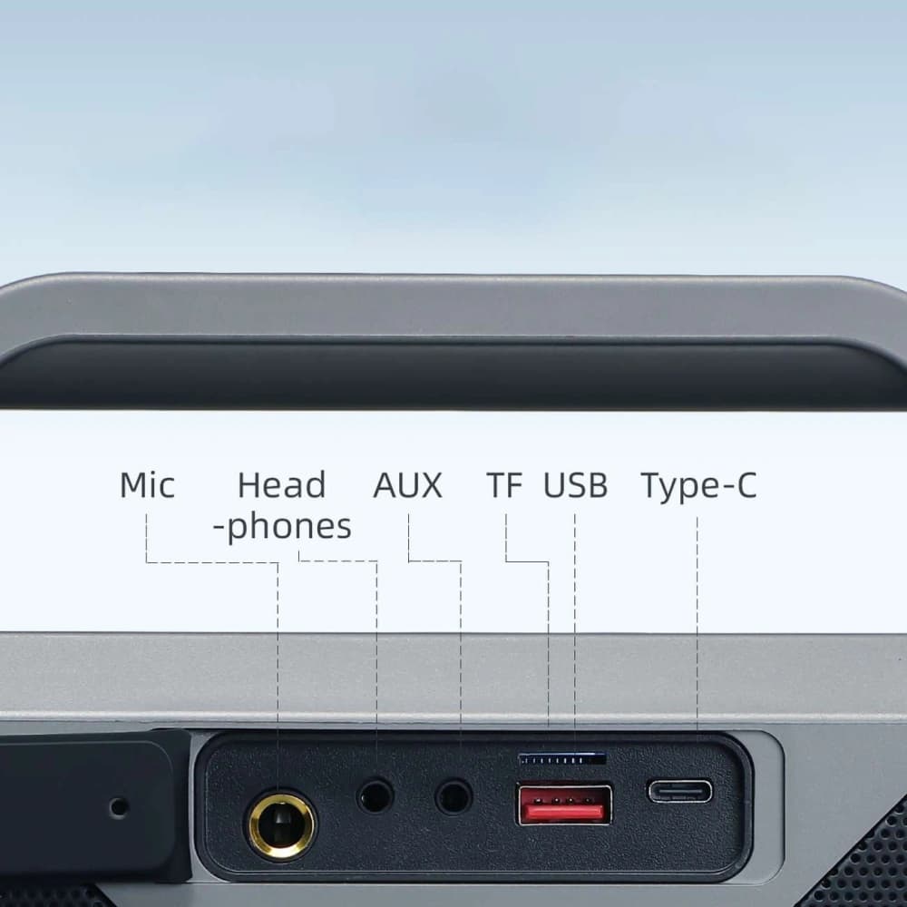 Gros speaker wireless pentru karaoke Joyroom Pies Series JR-MW03 Bluetooth 5.3 cu 2 microfoane și telecomandă negru - 9