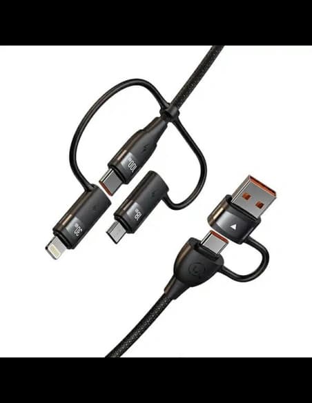 USAMS Kabel U85 2xUSB-C / USB-A 2m 100W PD Fast Charge czarny