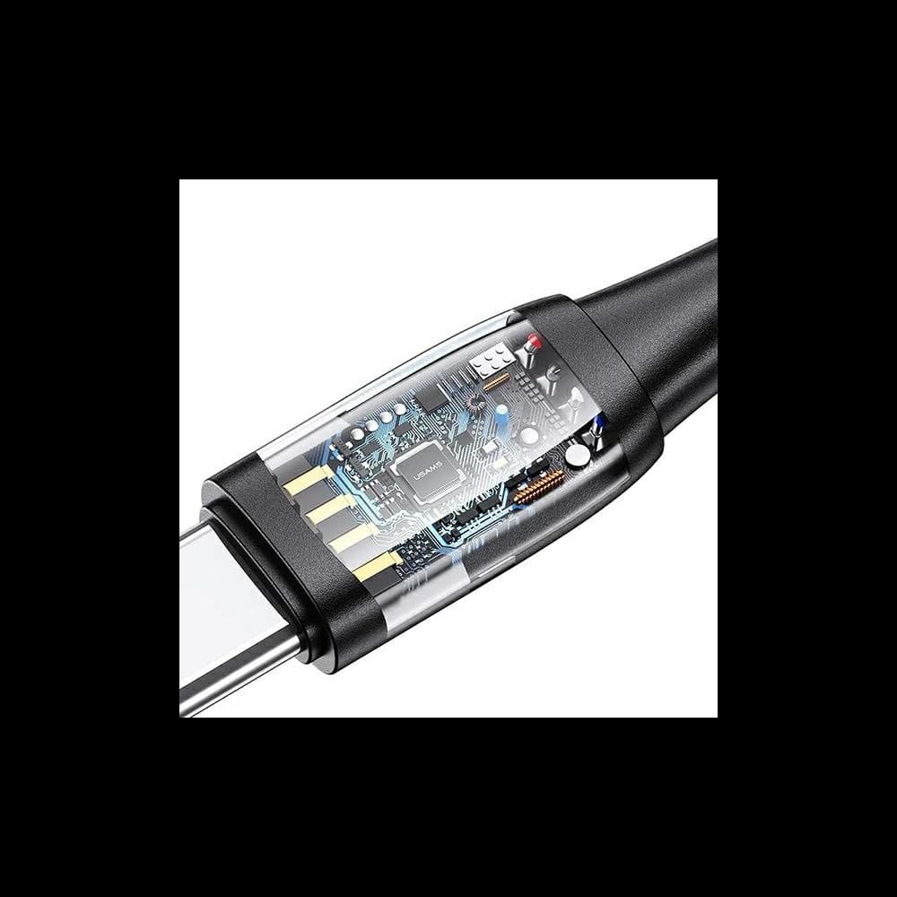 USAMS Kabel U85 2xUSB-C/USB-A 2m 100W PD Fast Charge schwarz SJ655USB01 (US-SJ655) - 6