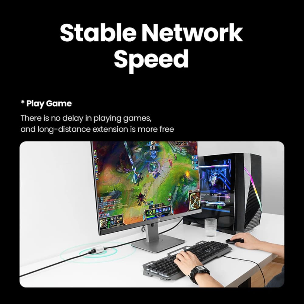 Síťový adaptér UGREEN NW116 RJ45 / RJ45 bílý - 8