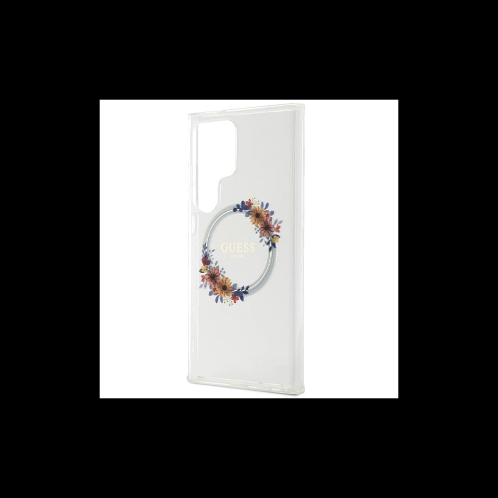 Etui Guess GUHMS24LHFWFCT Samsung Galaxy S24 Ultra hardcase IML Flowers Wreath MagSafe průhledný/transparentní - 6