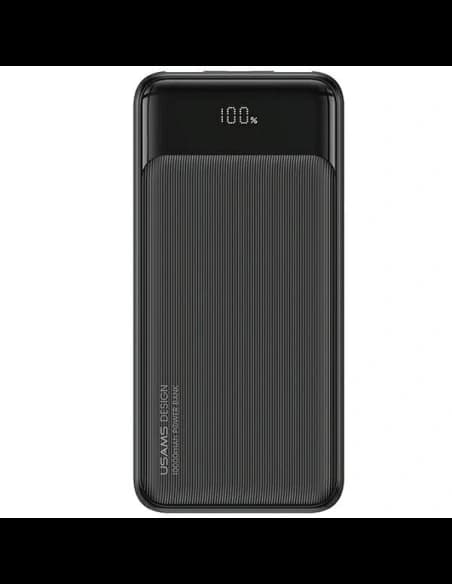 Powerbank USAMS US-CD202 30000mAh microUSB, USB-A, USB-C, 10W cu display negru/black