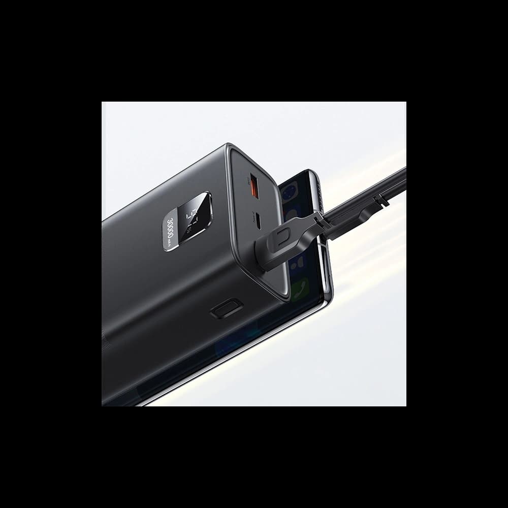 Powerbank USAMS PB68 30000mAh 2xUSB-A, USB-C, 20W, PD, QC 3.0 cu display negru/black - 2