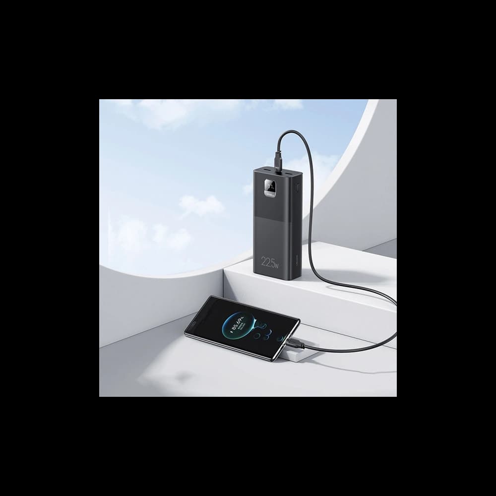 Powerbank USAMS PB68 30000mAh 2xUSB-A, USB-C, 20W, PD, QC 3.0 cu display negru/black - 4