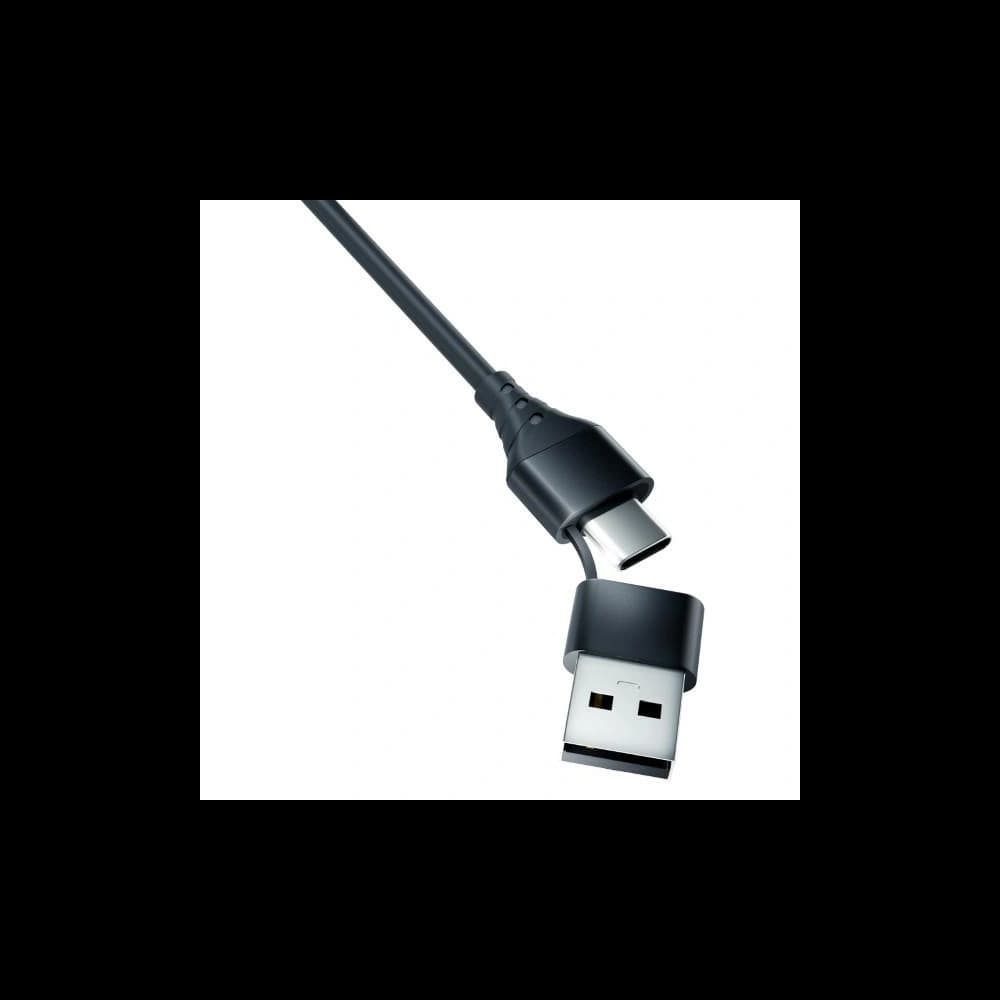 Kábel 3MK Hyper 3w1 USB-A - USB-C / USB-C, microUSB, Lightning 1.5m Fekete/Black - 5