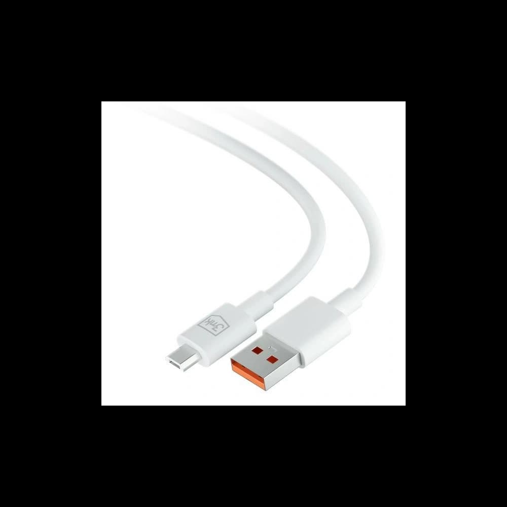 Kabel 3MK Hyper USB-A / microUSB 1.2m 5V 2.4A Bílý/White - 2