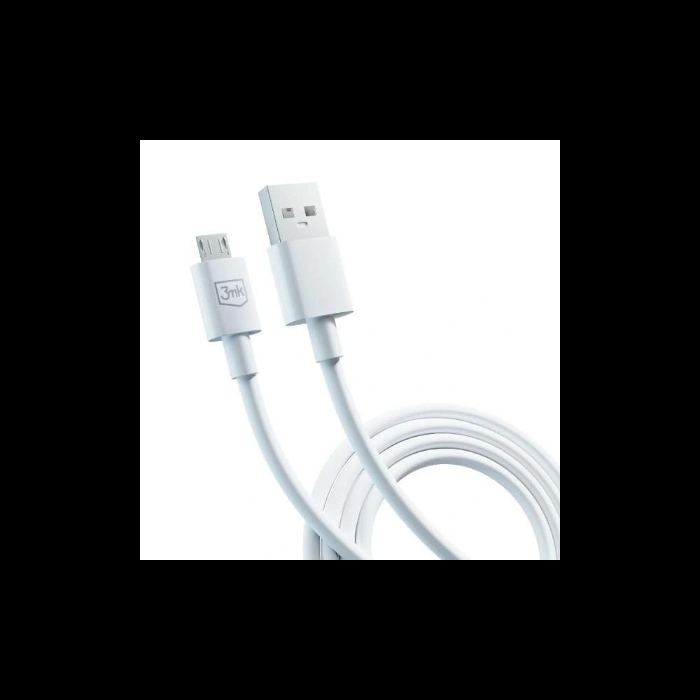 Kabel 3MK Hyper USB-A / microUSB 1.2m 5V 2.4A Bílý/White - 7