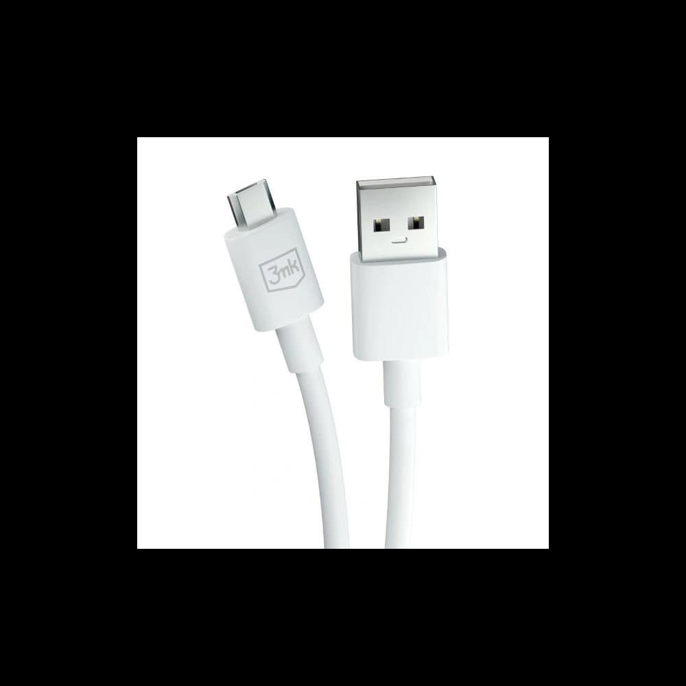 Kabel 3MK Hyper USB-A / microUSB 1.2m 5V 2.4A Bílý/White - 8