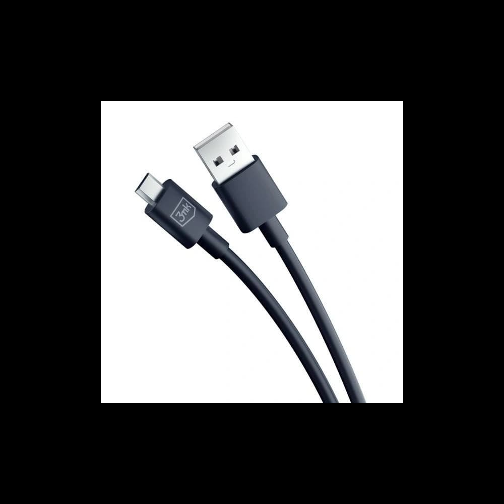Kábel 3MK Hyper USB-A / microUSB 1.2m 5V 2.4A Fekete/Black - 4