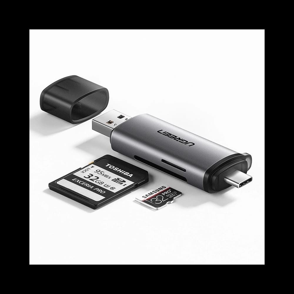 Adapter USB + USB-C UGREEN cititor de carduri SD + microSD - 1