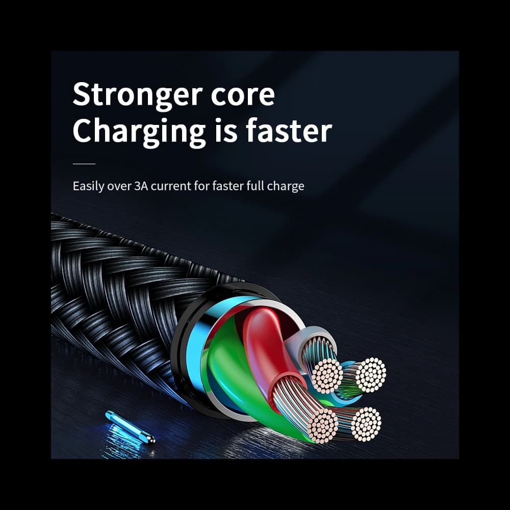 Kábel Joyroom S-M411 USB-A / microUSB 3A 1.2m fekete - 3