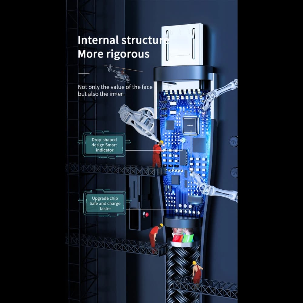 Kábel Joyroom S-M411 USB-A / microUSB 3A 1.2m fekete - 10