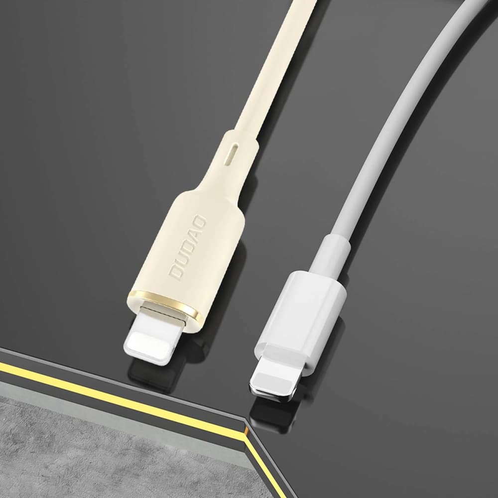 Kabel 2w1 Dudao L7SF USB-C / USB-C, Lightning 100W 1.2m beige - 7
