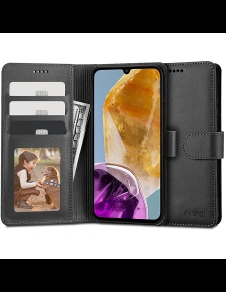 Etui Tech-Protect Wallet Samsung Galaxy M15 5G Fekete