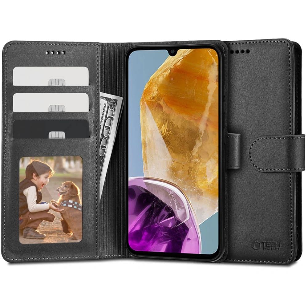 Etui Tech-Protect Wallet Samsung Galaxy M15 5G Fekete