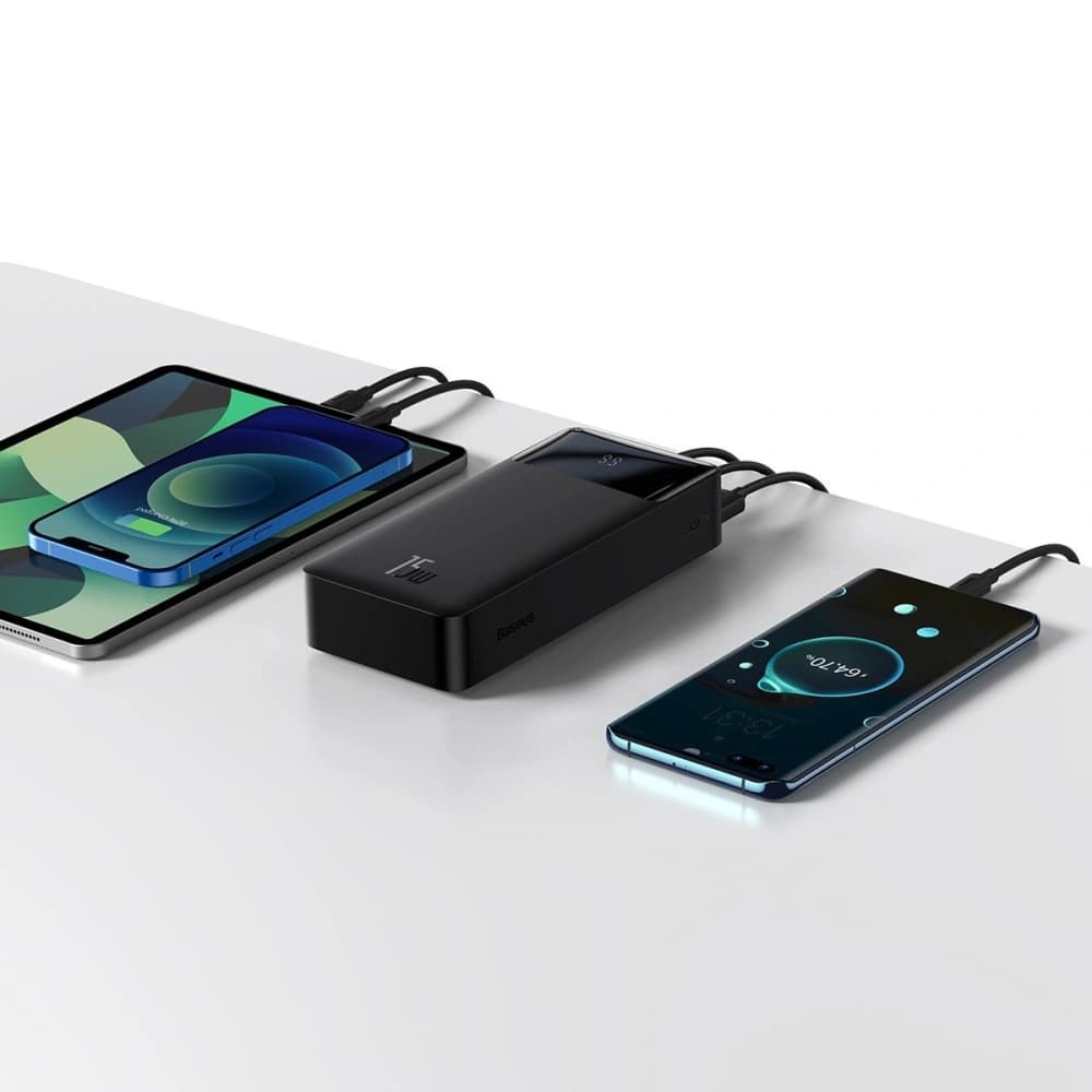 Powerbanka Baseus Bipow 30000mAh 15W + kabel 4w1 USB-A / microUSB, 2xUSB-C, Lightning 1.2m - 7