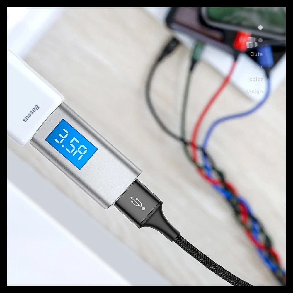 Powerbanka Baseus Bipow 30000mAh 15W + kabel 4w1 USB-A / microUSB, 2xUSB-C, Lightning 1.2m - 23