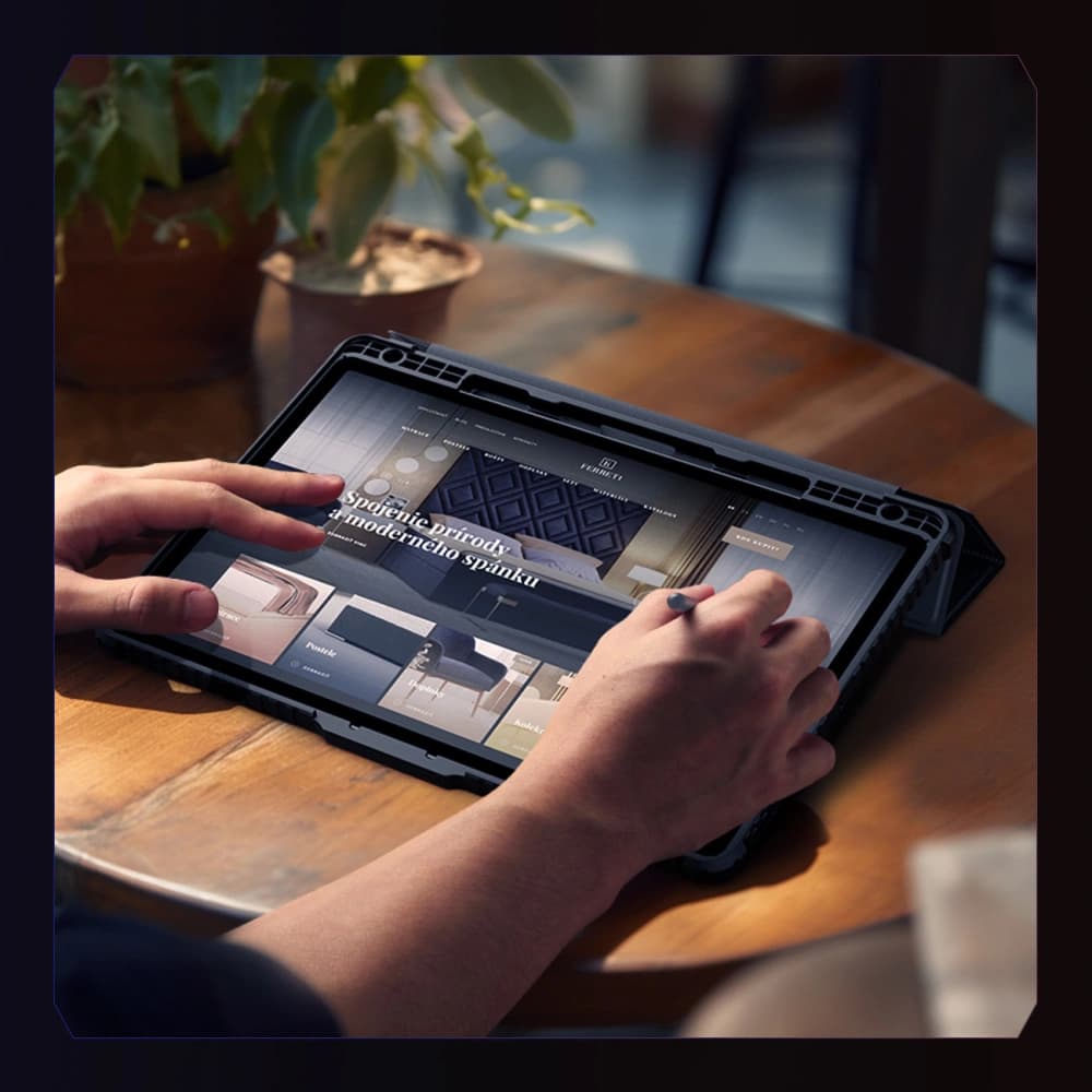 Case Nillkin Bumper Leather Case Pro Samsung Galaxy Tab S9 FE+ Plus schwarz - 10